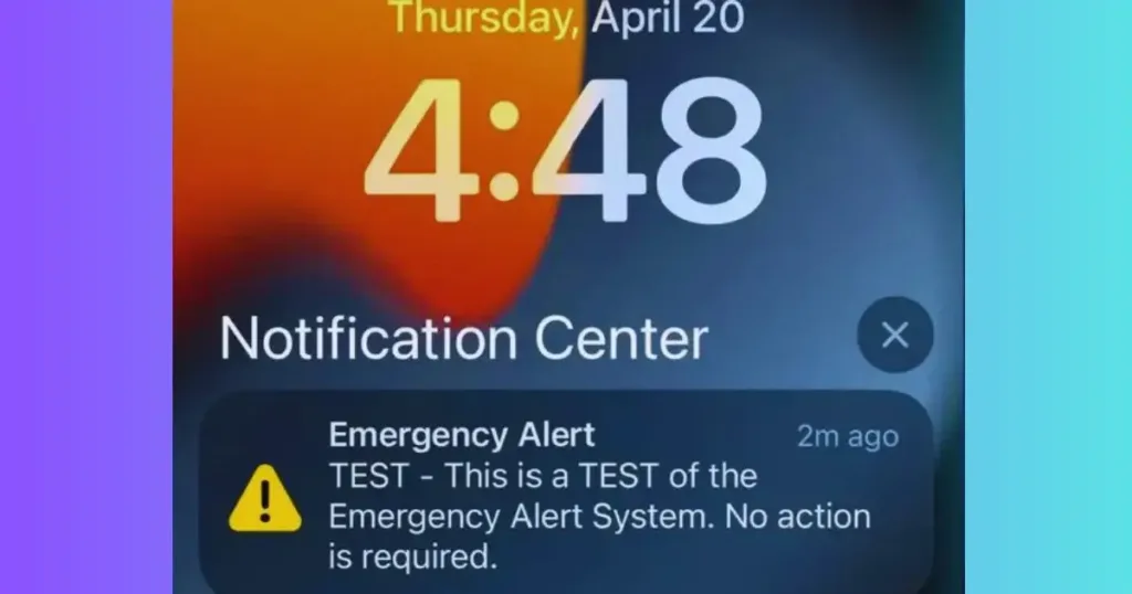 emergency alert test